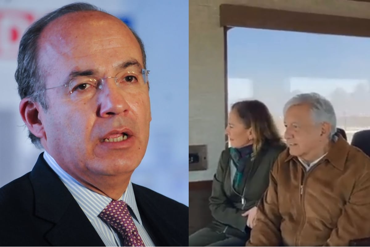 Foto: Cuartoscuro/captura | El expresidente Felipe Calderón aseguró que el tren mostrado en el video de AMLO "no existe".