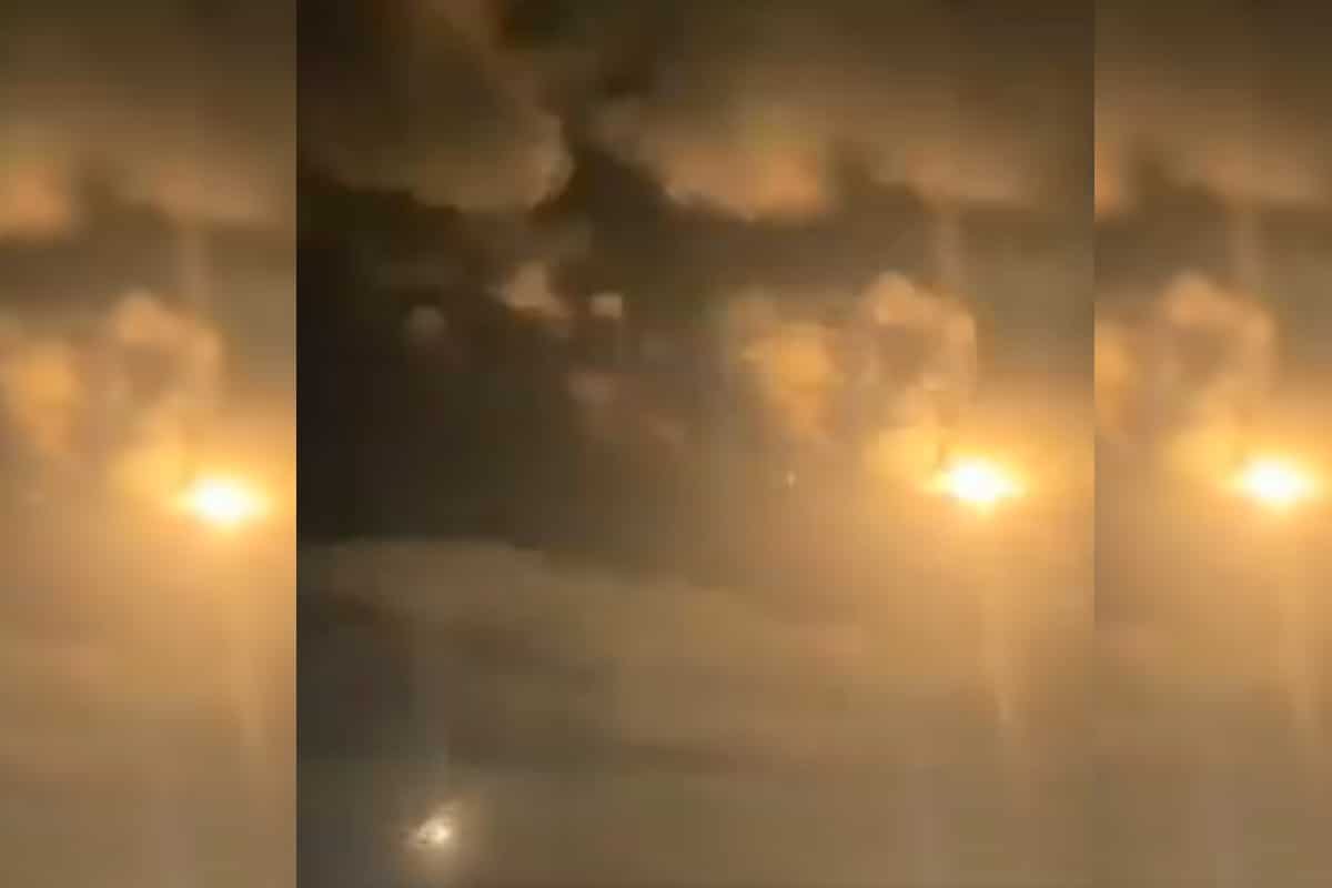 Foto: Captura de video. Emiratos Árabes informó que destruyó dos misiles sobre Abu Dabi.