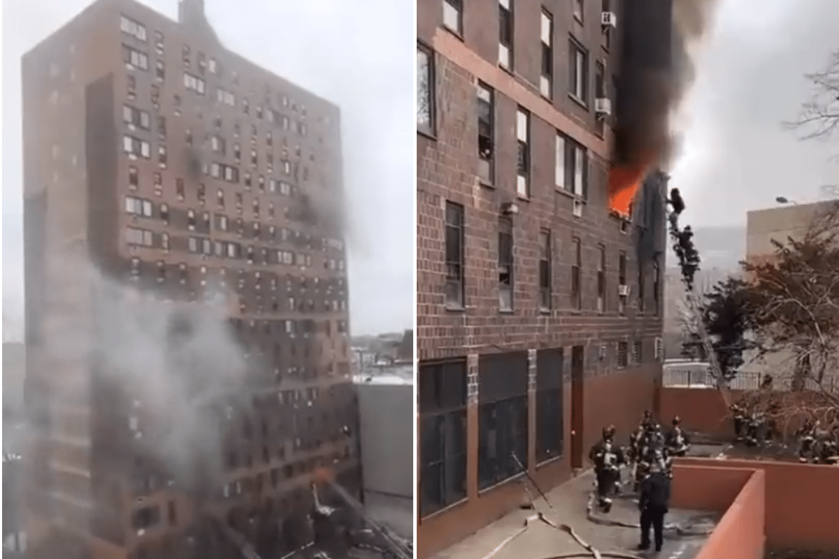 Foto: Captura de video | Al menos 200 bomberos participaron en la extinción del fuego