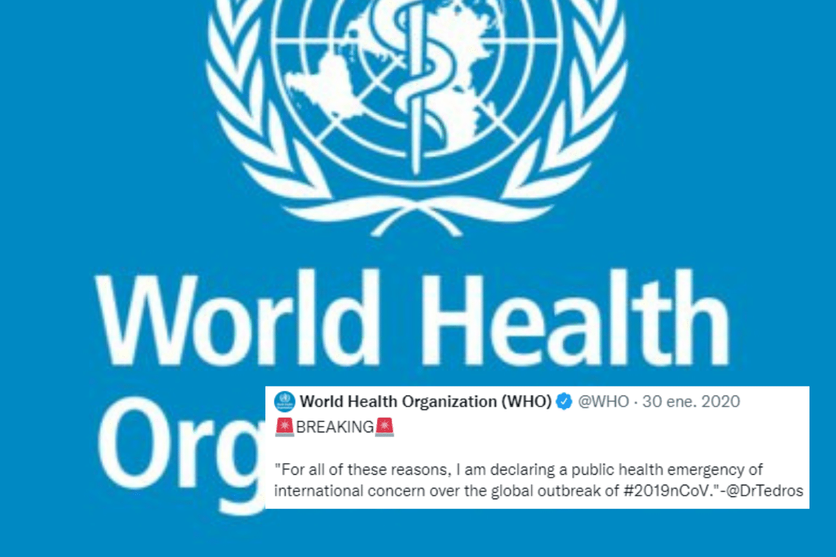 Foto: Twitter/ @WHO| Hace 2 años la OMS declaró emergencia de salud pública el Covid-19