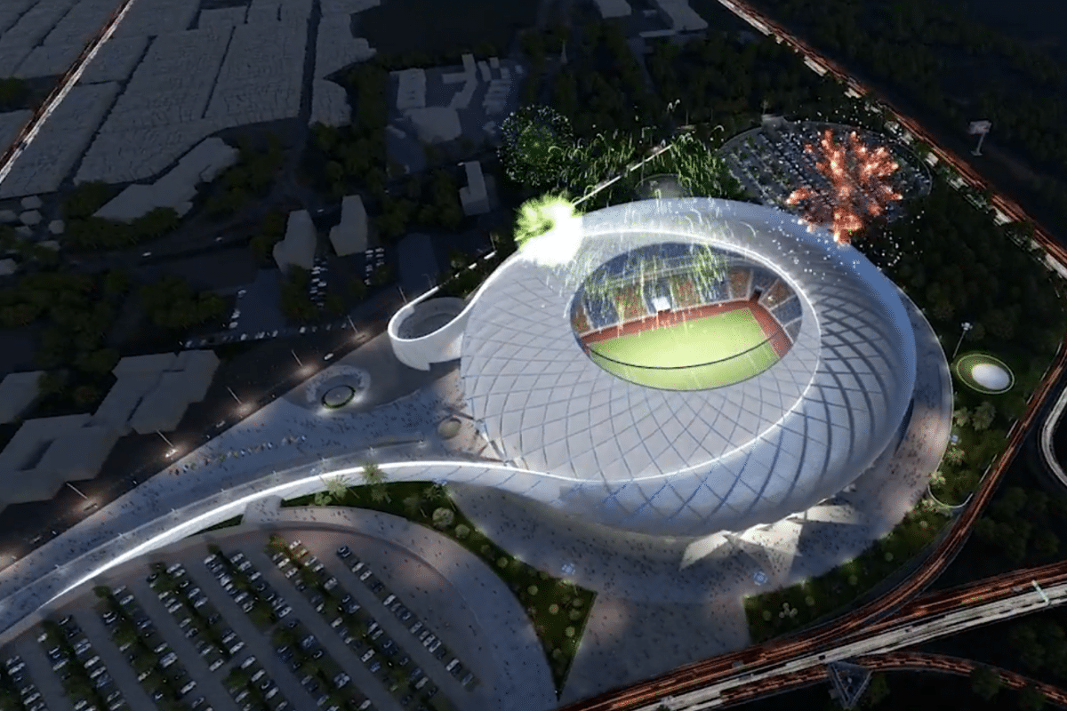 Foto: Twitter/ @nayibbukele | Así será el nuevo estadio donado por China a El Salvador