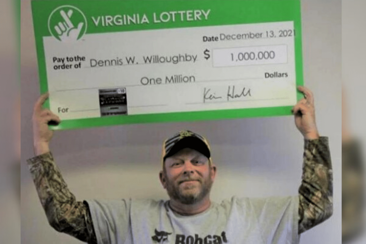 Foto: Lotería de Virginia | Un padre de familia tuvo un golpe de suerte luego de comprar leche con chocolate para sus hijos