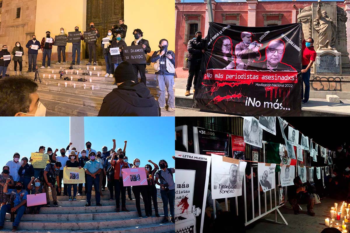 Periodistas salen a protestar por la violencia en contra de comunicadores VIDEO + FOTOS