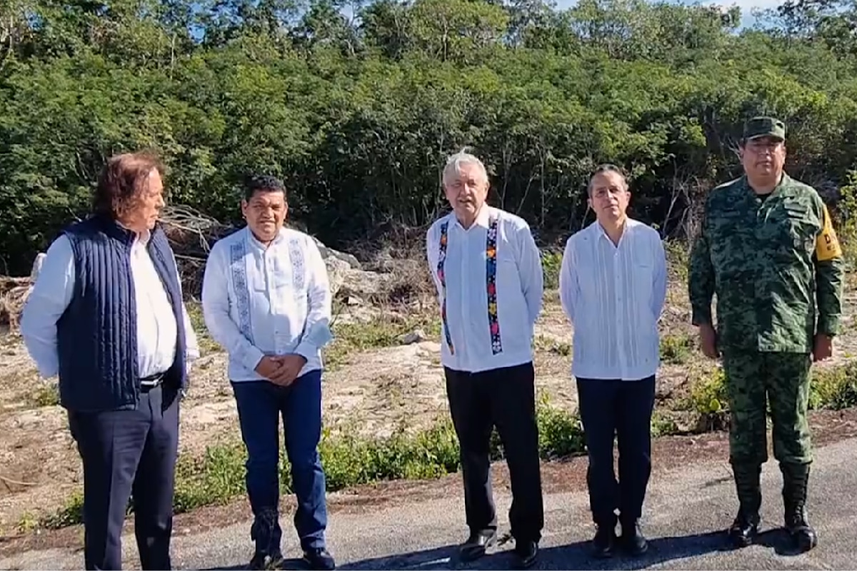 Foto: captura | Con un video, el presidente López Obrador informó que concluyó recorrido para supervisar construcción del Tren Maya.