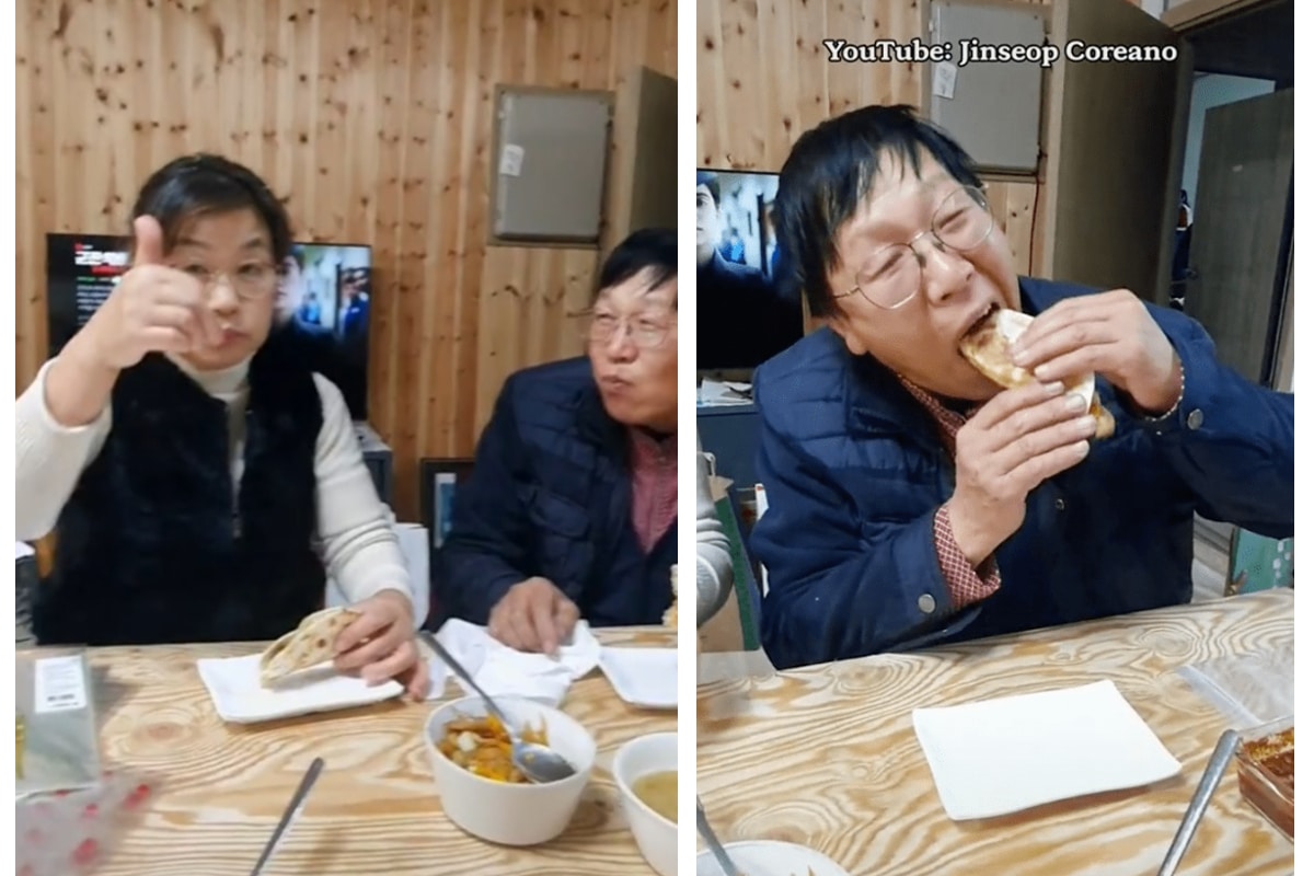 Foto: captura | El clip de la pareja coreana probando quesadillas cuenta con más de un millón de vistas.