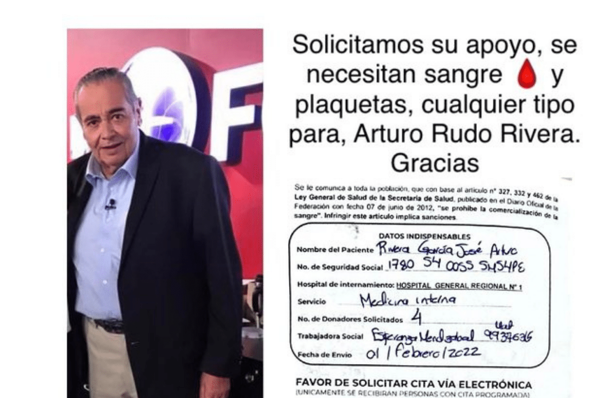 Foto: Twitter / @EDER_INFO7 |Arturo "El Rudo" Rivera necesita sangre tras hospitalización