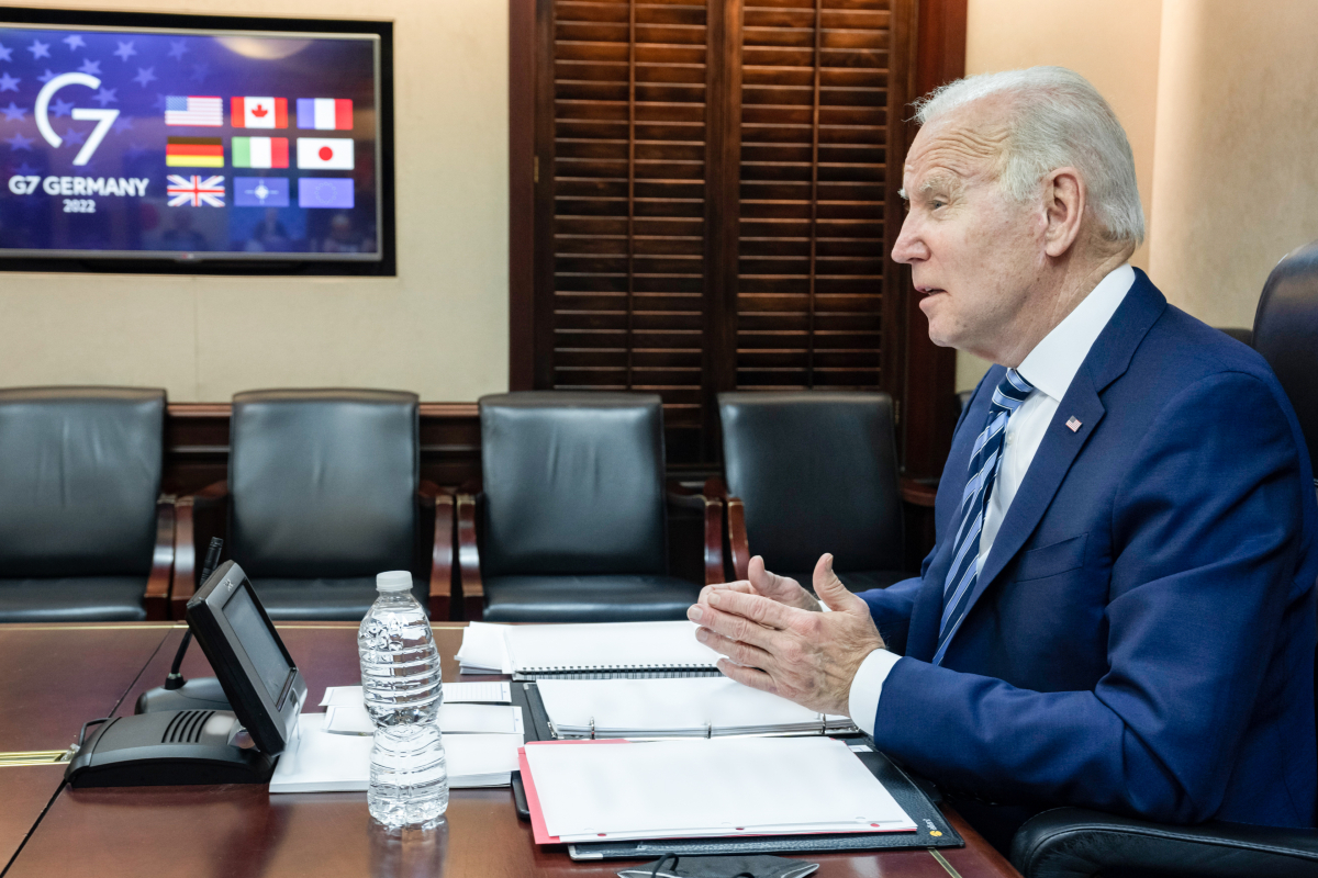 Joe Biden indicó que acordó con el G7 sanciones devastadoras en contra de Rusia por el ataque a Ucrania.