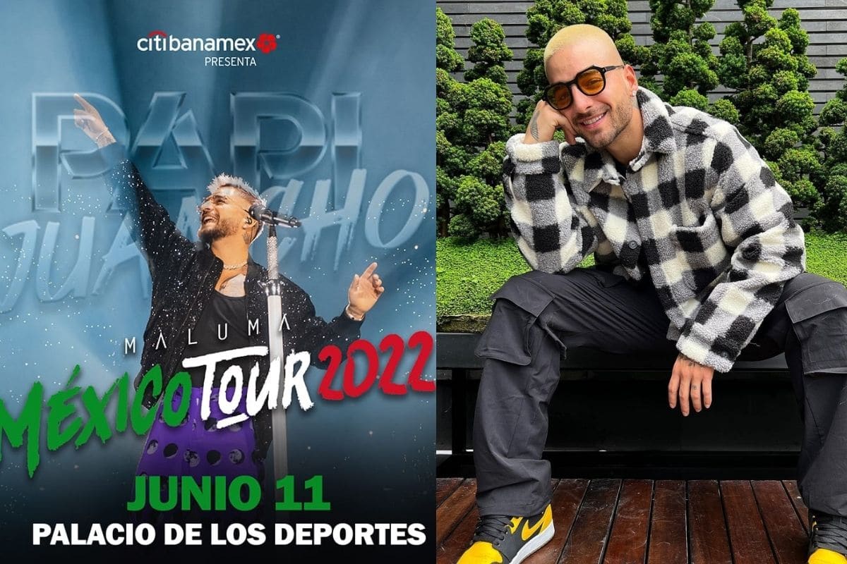 Foto: Instagram/ @maluma. l El cantante colombiano anunció en sus redes su regreso a nuestro país con una serie de conciertos que forman parte de su tour "Papi Juancho Maluma Tour" este año.