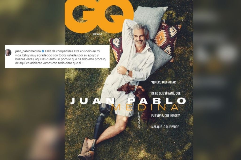 Foto: Instagram/@juan_pablomedina|Juan Pablo Medina reaparece en portada de GQ con su nueva prótesis