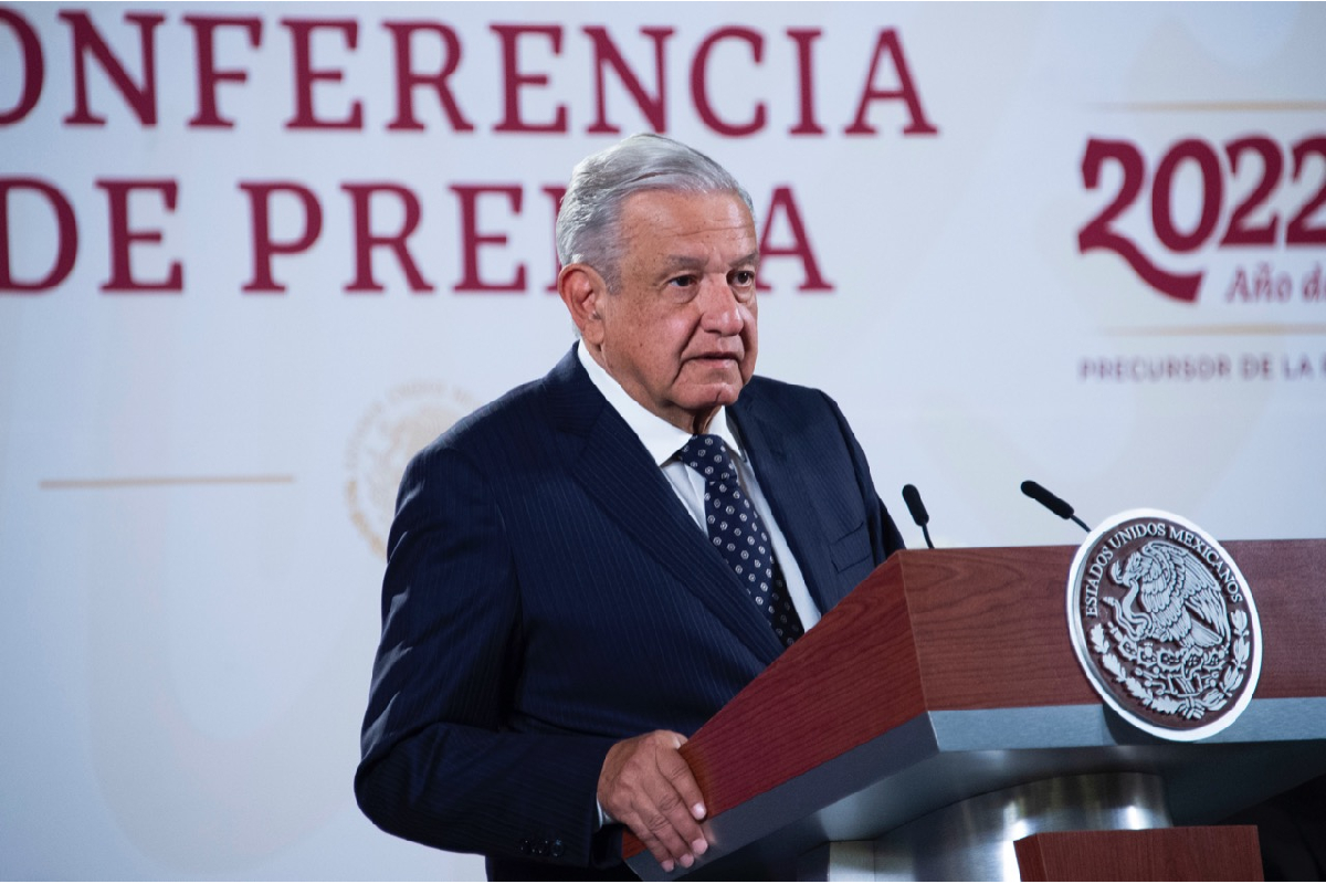 Presidente Andrés Manuel López Obrador en conferencia.