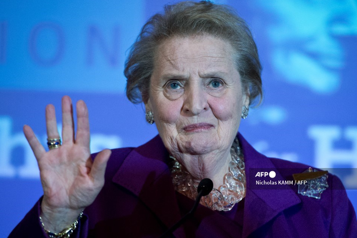 Madeleine Albright fue secretaria de Estado de EU durante el segundo periodo presidencial de Bill Clinton.