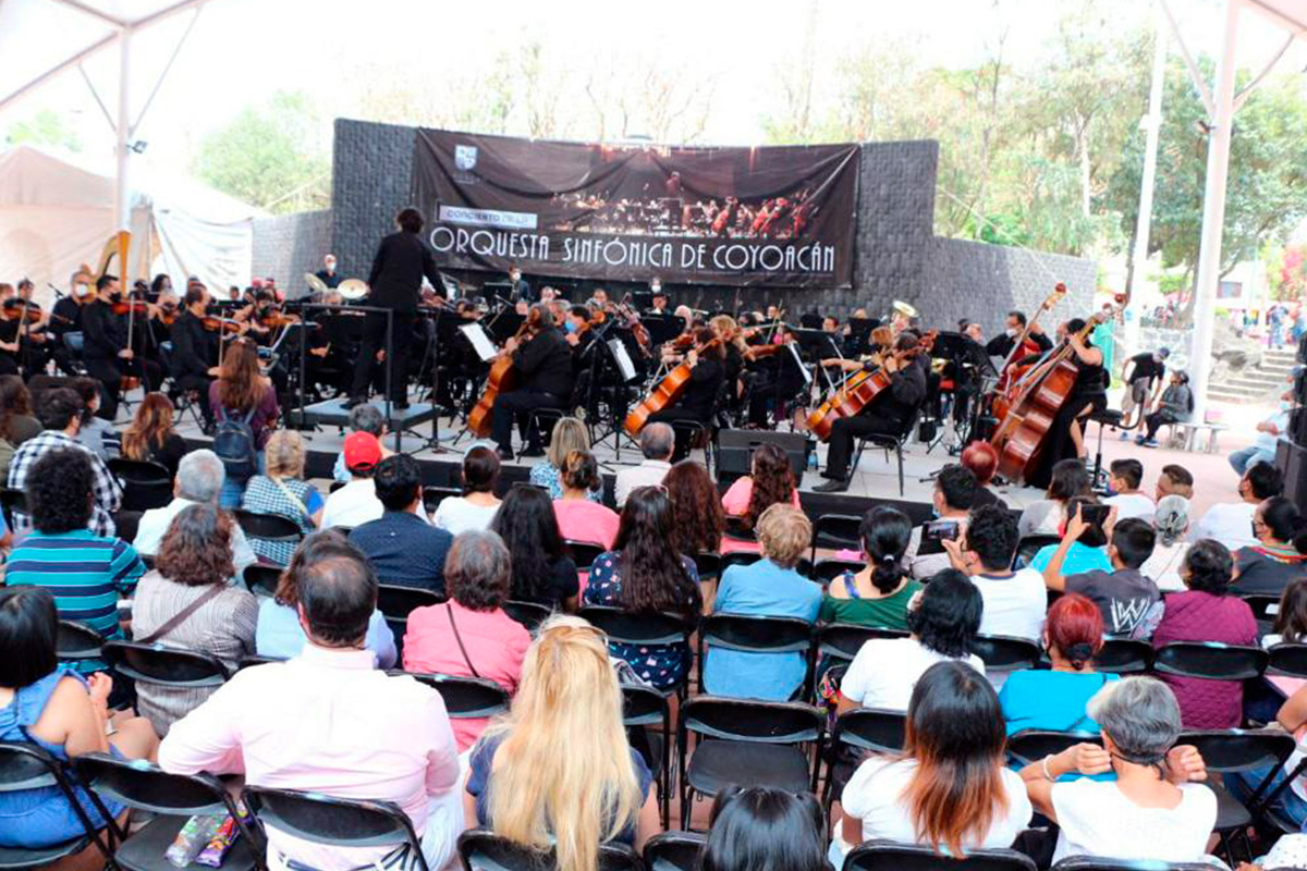 Llevan orquesta sinfónica de Coyoacán a Los Pedregales