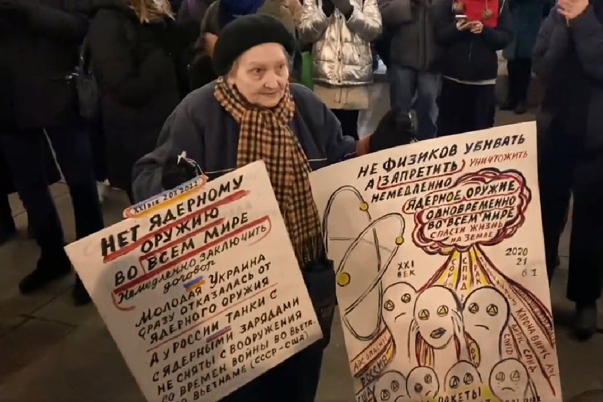 Yelena Osipova, rusa, Segunda Guerra Mundial, Leningrado, detenida, protesta, San Petersburgo, Rusia, Ucrania