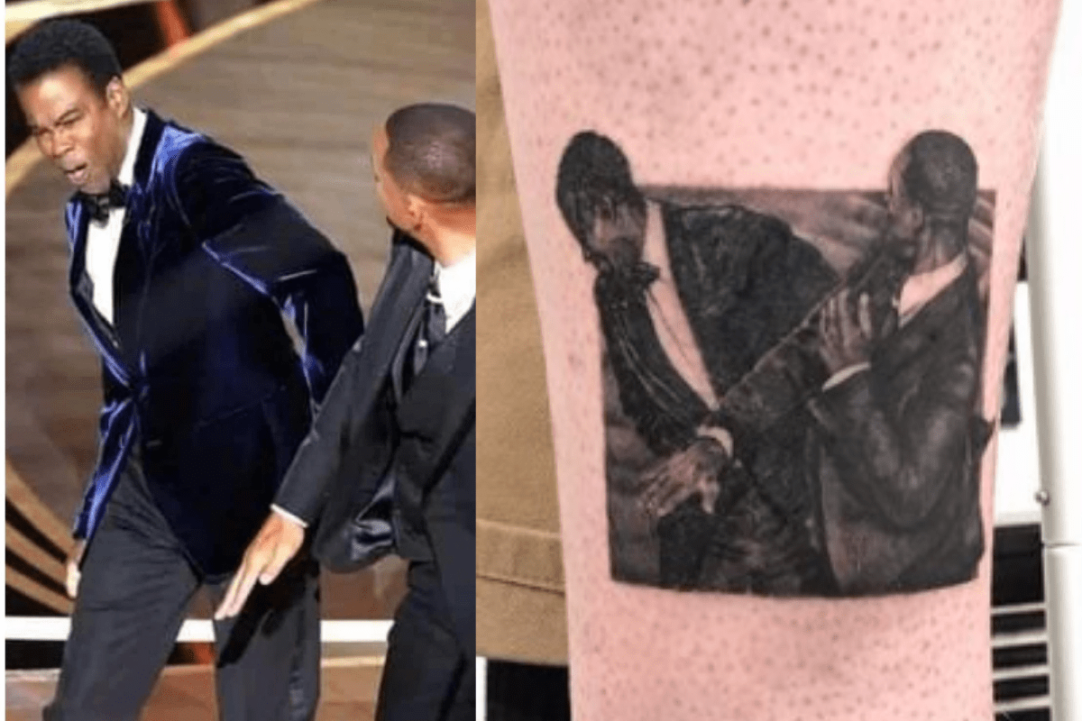 Foto: Instagram/ @jonarton | Hombre se hace tatuaje hiperrealista de Will Smith golpeando a Chris Rock