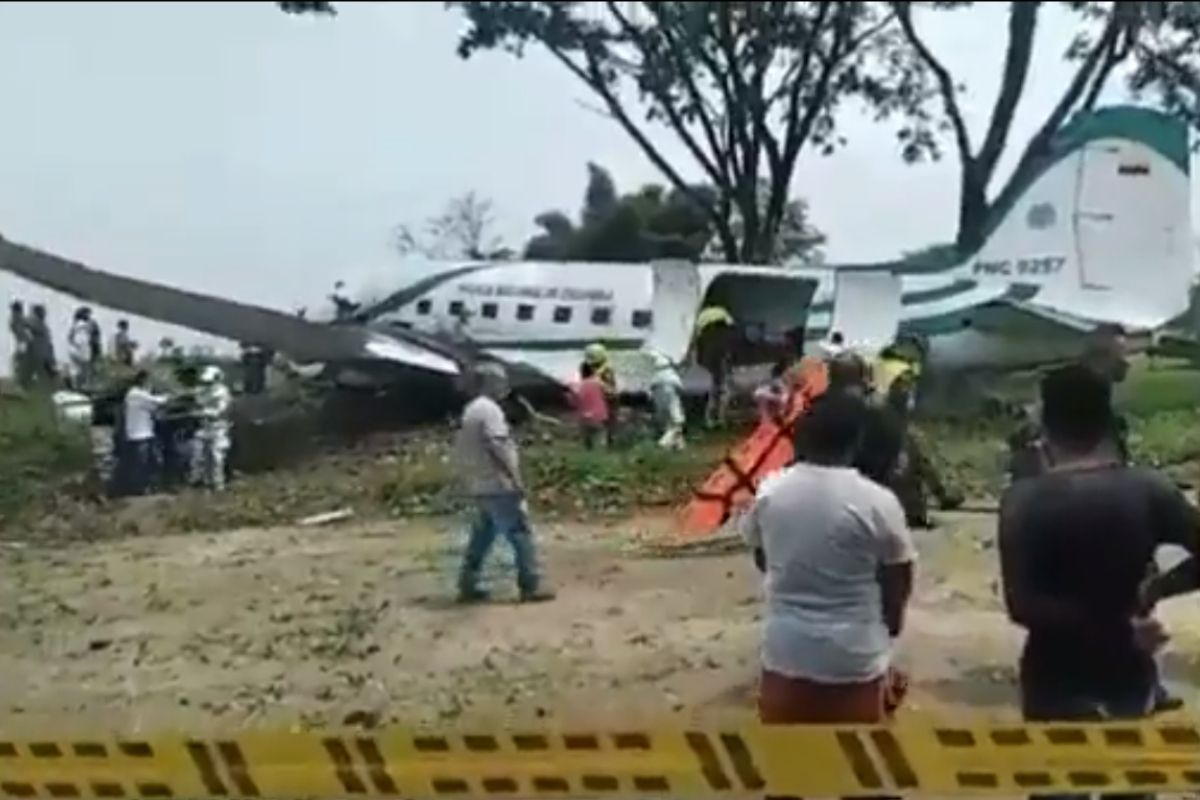 Foto:Captura de pantalla|Video: Se desploma avioneta con elementos de la policía a bordo
