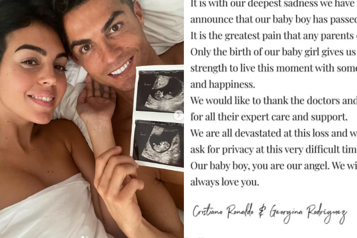 Foto: Instagram | El bebé recién nacido de Cristiano Ronaldo falleció