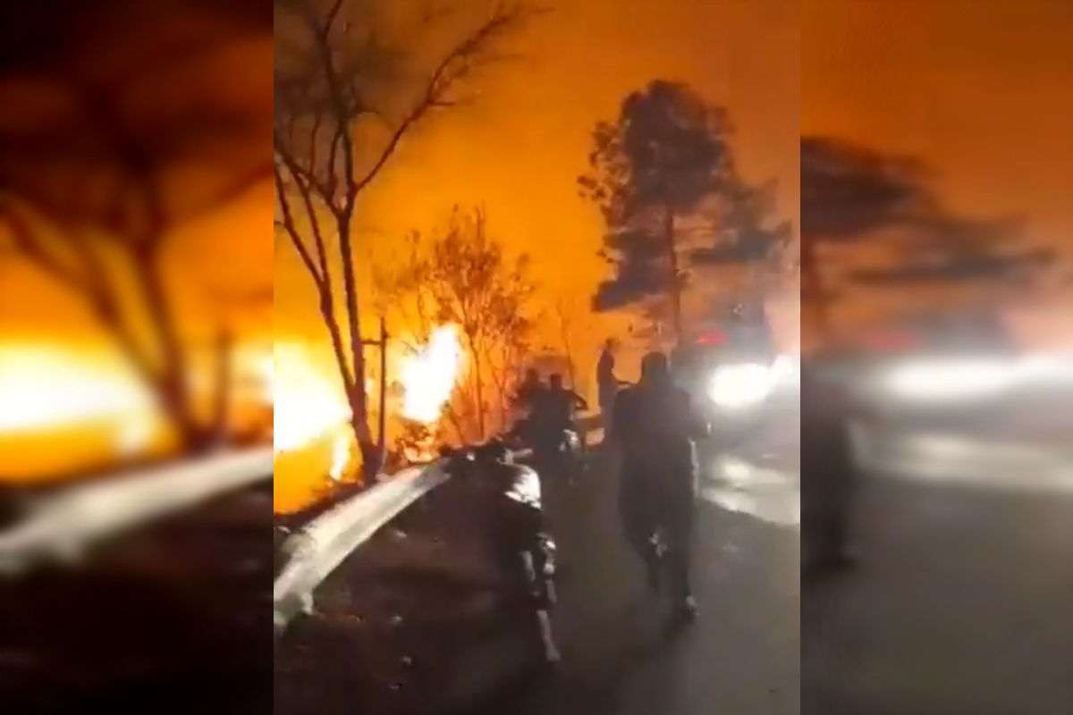 El incendio en la sierra Santiago de Nuevo León permanece fuera de control.