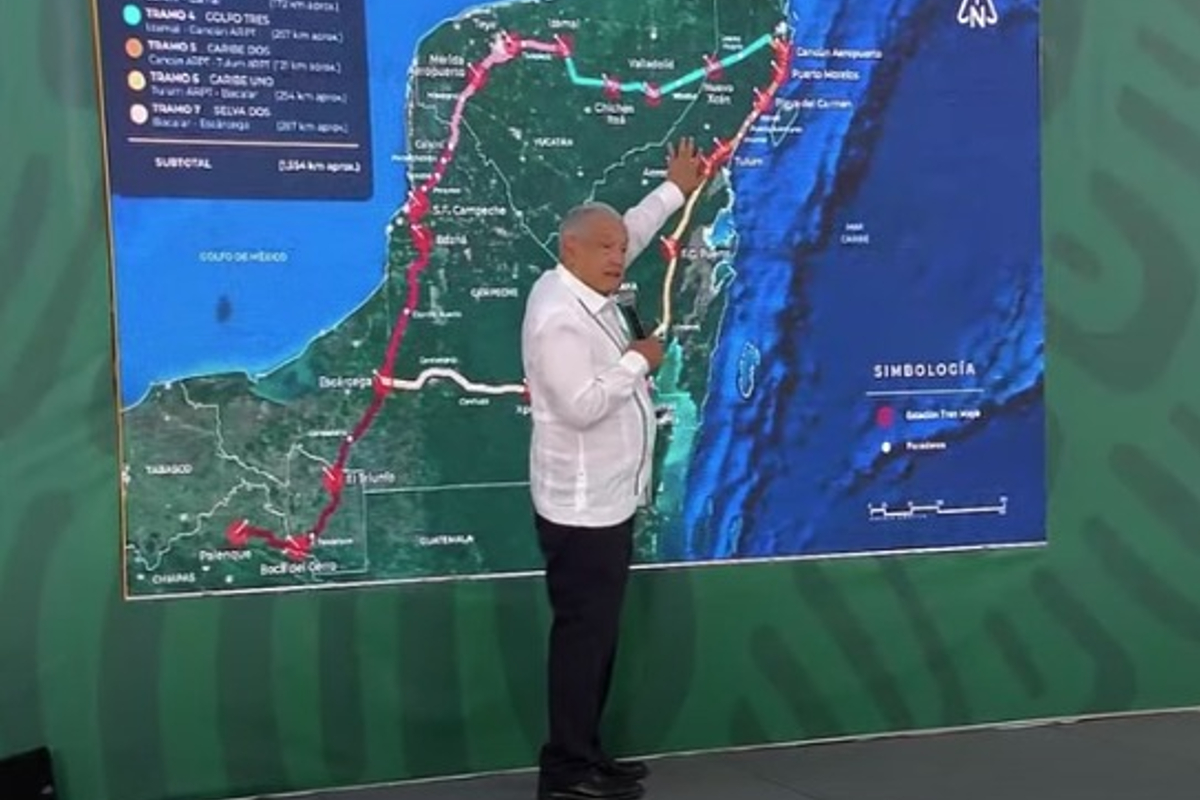 AMLO ordenó expropiar tierras por donde pasará el Tren Maya en Yucatán.