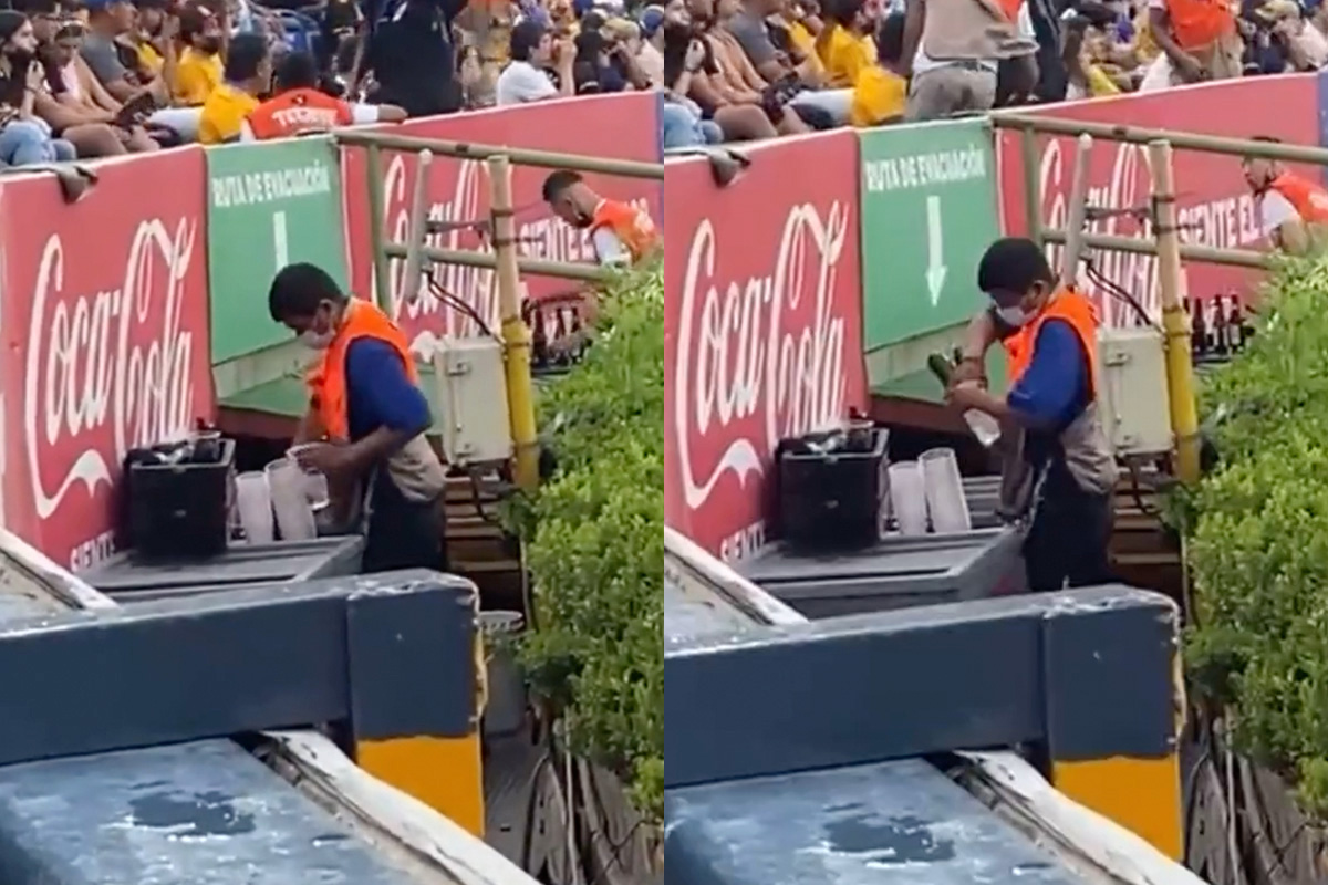 Señalan a vendedor de rebajar cerveza con agua en estadio de Tigres