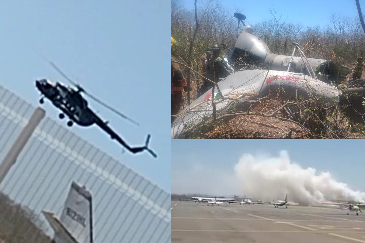 El accidente del helicóptero quedó registrado en video.
