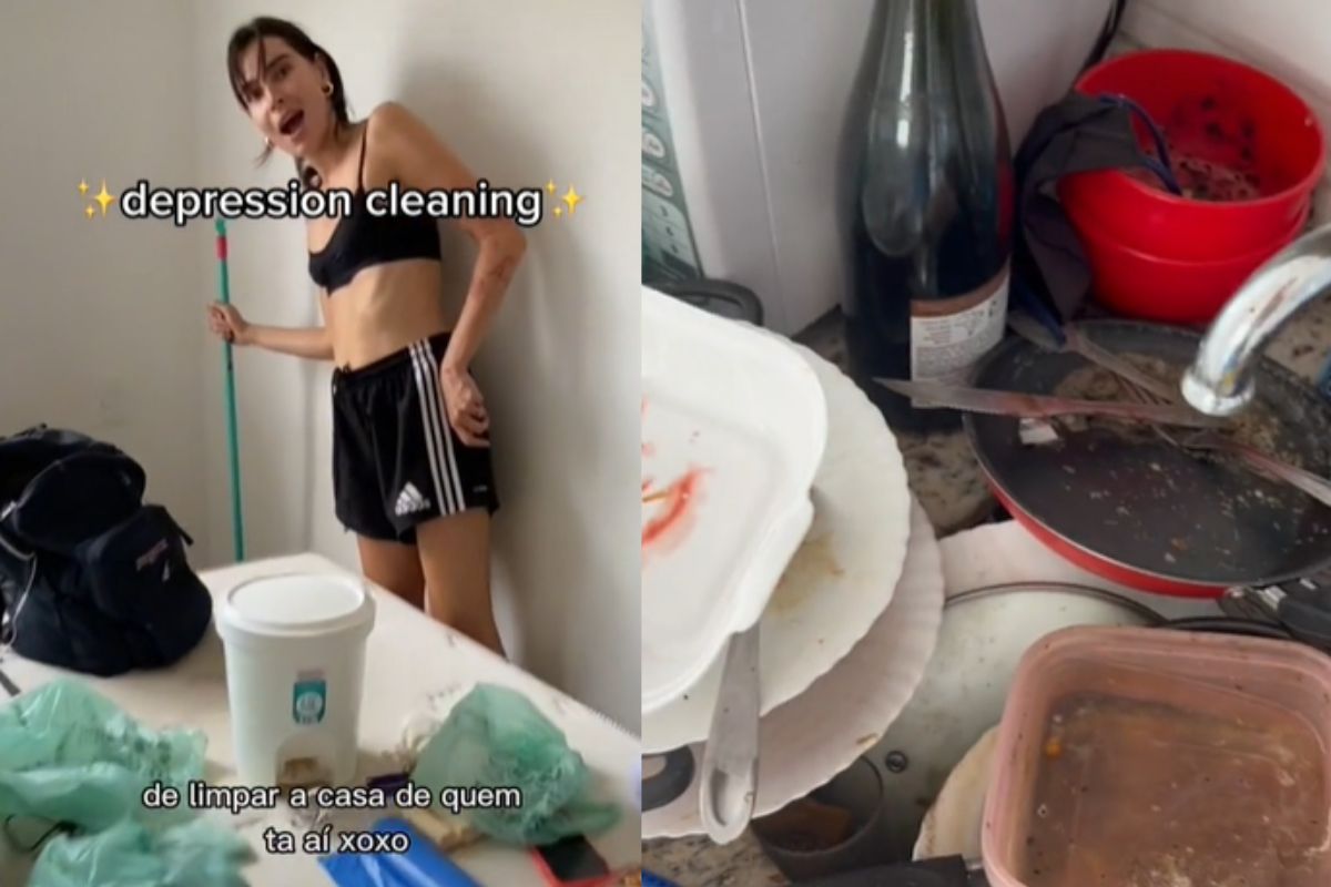 Foto:Captura de pantalla|Video: Ellen Milgrau, la modelo viral que limpia casas de personas con depresión