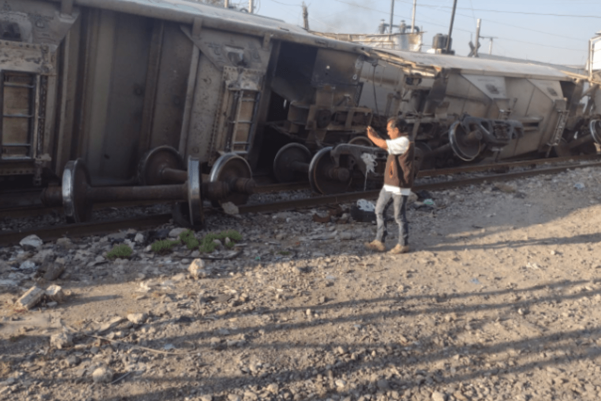 Foto: Félix Hernández / Se descarrila tren en Ecatepec; no se reportan personas lesionadas