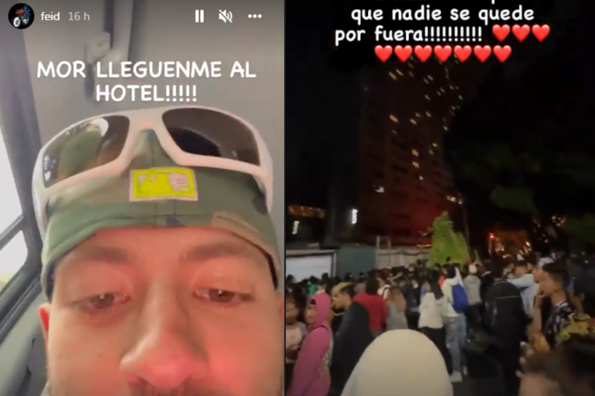 Foto: Instagram/ @Feid | “Llegando al hotel” sale mal, fanáticos de Feid causa tumulto y desorden en Polanco