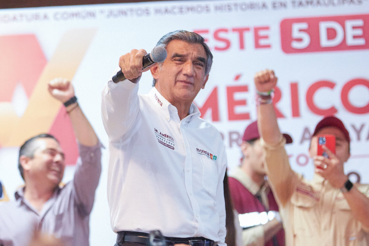 Américo Villarreal, candidato de Morena a la gubernatura de Tamaulipas.