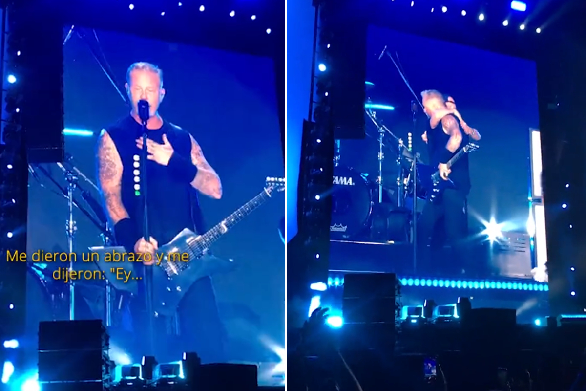 James Hetfield en concierto de Metallica.