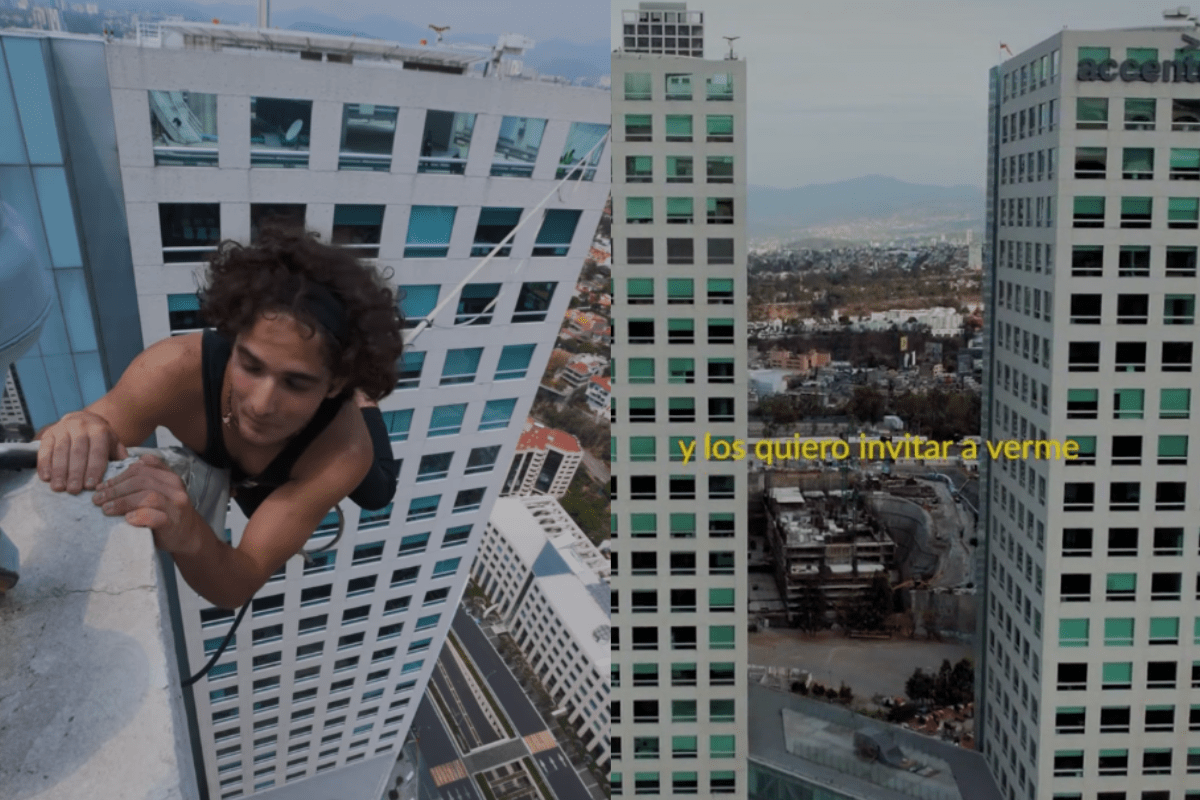 Foto: Instagram / mauu.otero| El influencer Mau Otero cruzo las Torres de Pantalón en cuerda floja