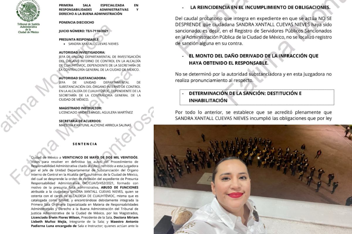 Un Tribunal capitalino habría ordenado la destitución de la alcaldesa Sandra Cuevas.