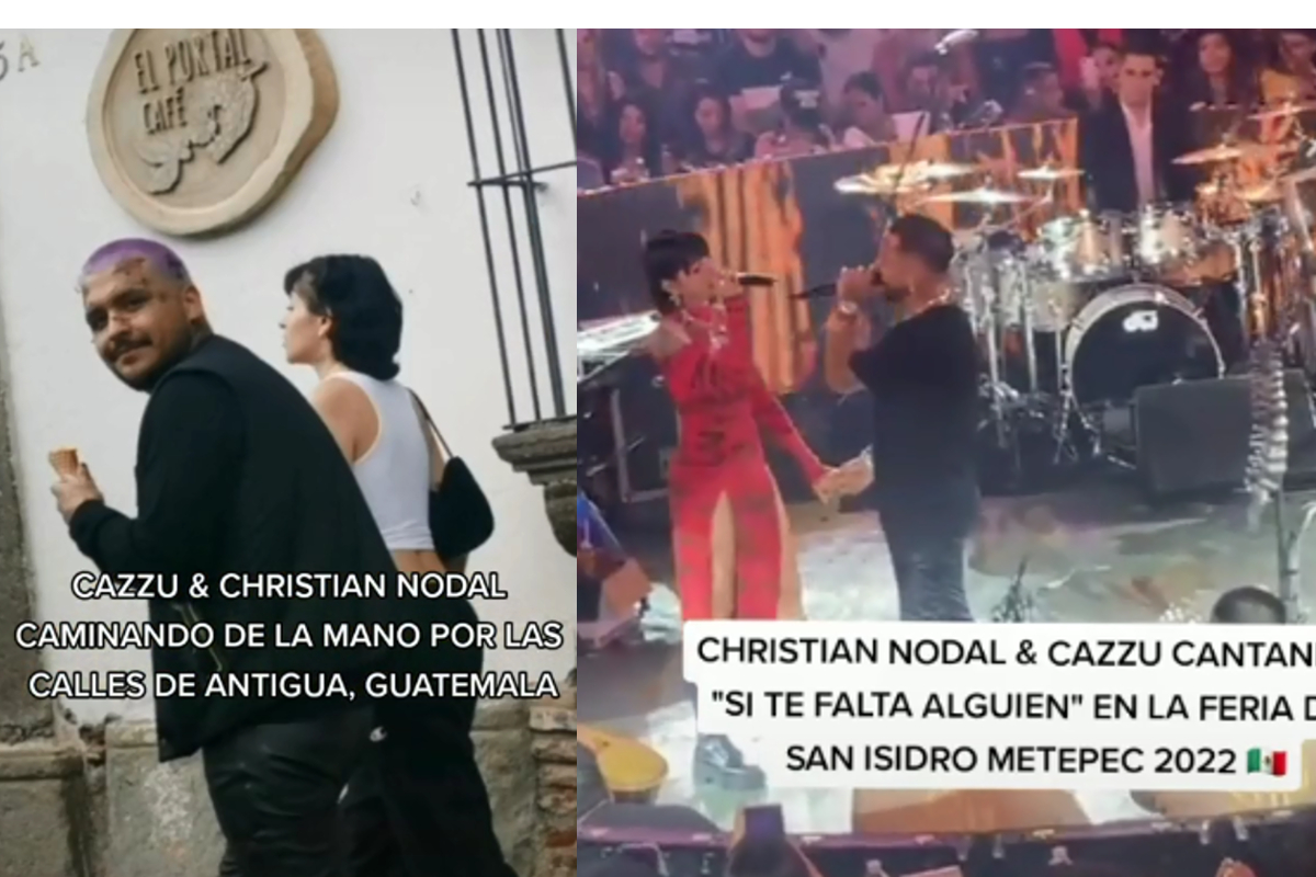 Christian Nodal es captado de la mano de la rapera Cazzu en la Antigua Guatemala.
