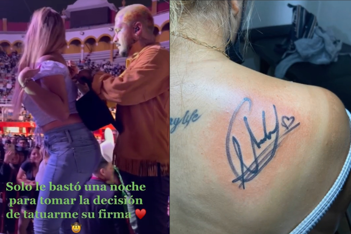Fan se tatúa autógrafo de Christian Nodal en la espalda
