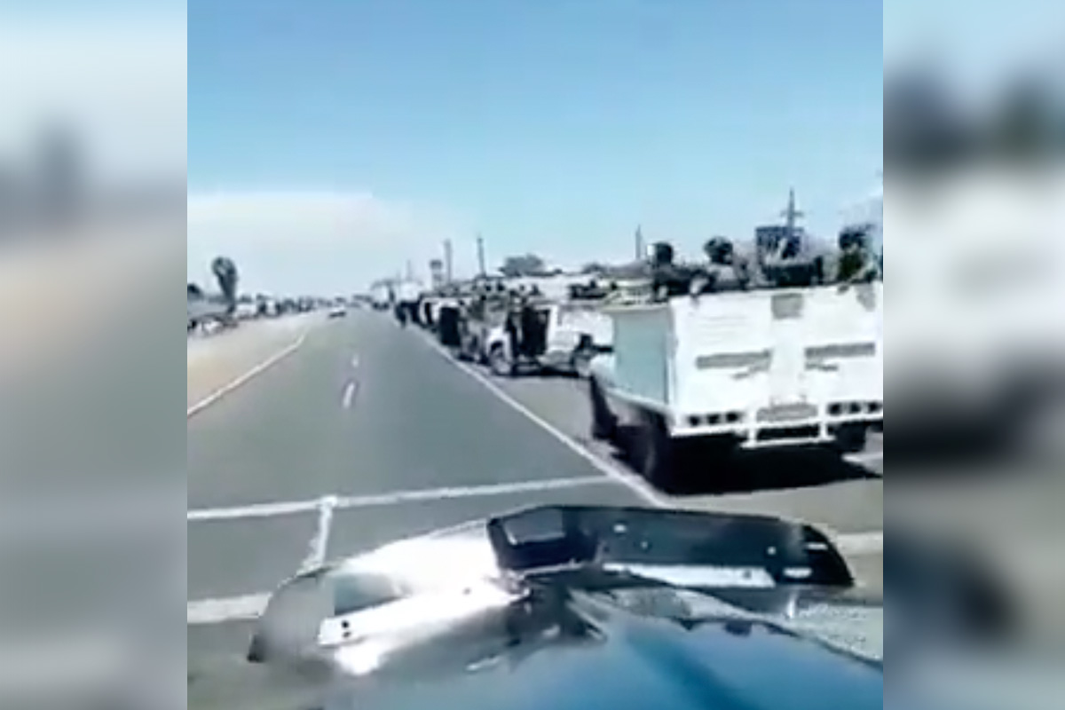 Captan convoy con hombres armados sobre carretera México-Nogales