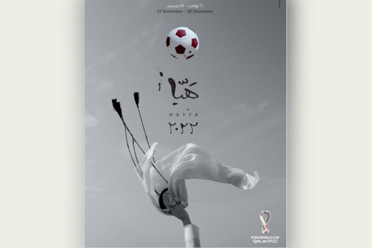 Foto:Twitter/@soyobaya|“Amor por el futbol” Revelan el póster del Mundial Qatar 2022