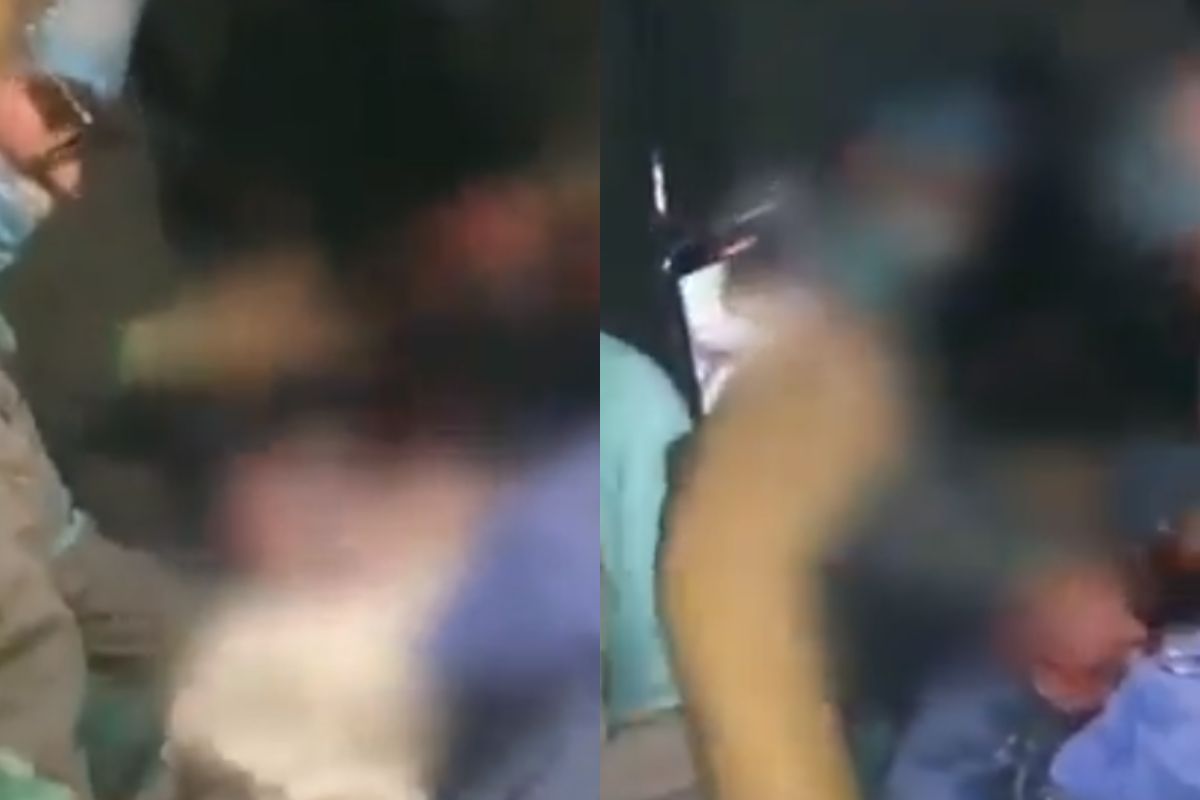 Foto:Captura de pantalla|Médicos sin luz realizan cesárea; le cortan un pedazo de oreja a bebé