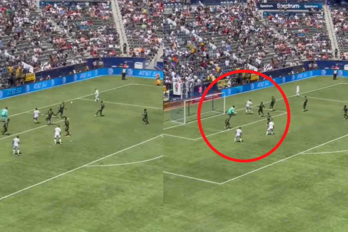 Foto:Captura de pantalla|¿Oso? Tunden al “Chicharito” Hernández por fallar gol frente a la portería