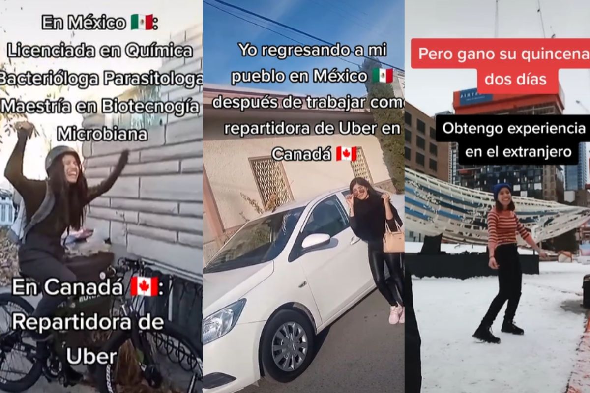 Foto:Captura de pantalla|Con maestría, mexicana revela su sueldo como repartidora en Canadá