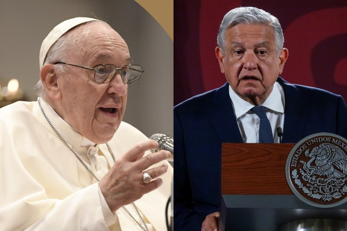 Foto: Cuartoscuro y Twitter | Coincide AMLO con el Papa; violencia no se resuelve con más violencia 