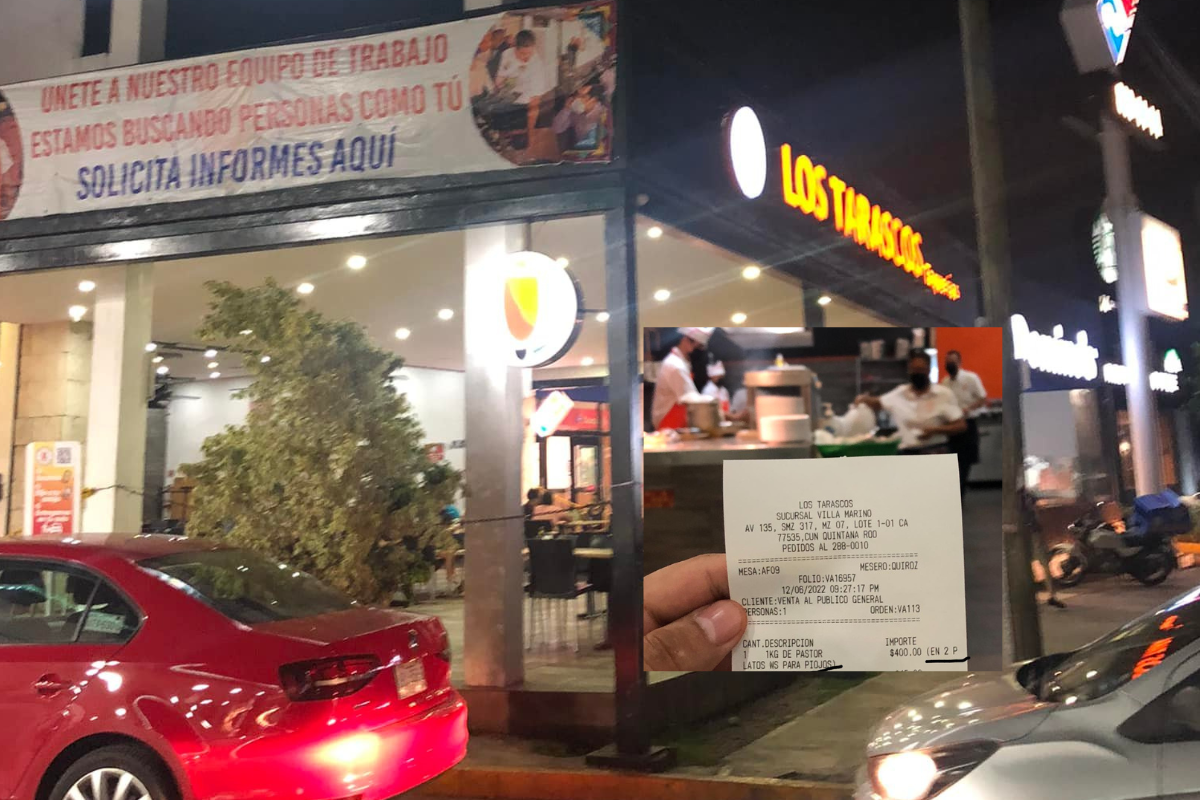 Foto: Facebook / @Luis Angel | Mesero llama “piojos” a clientes de taquería, lo escribió en el ticket