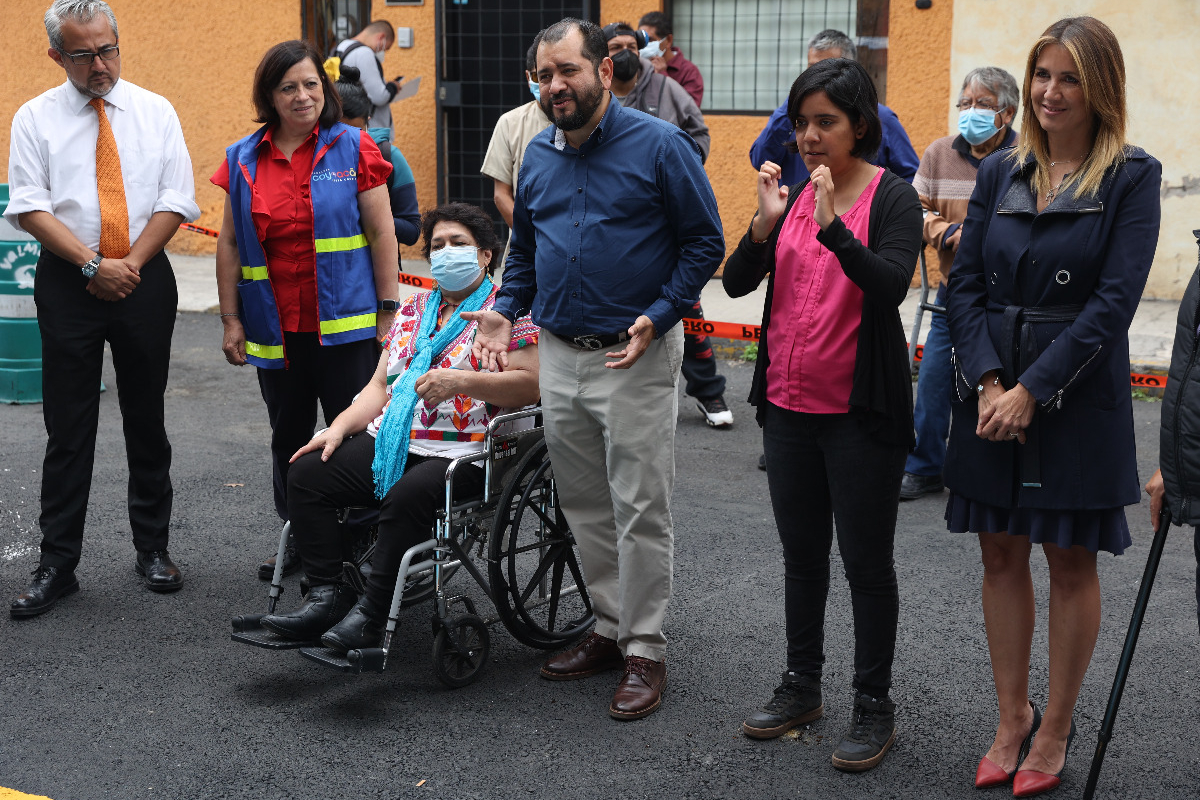 La alcandía Coyoacán comenzó el balizamiento de los cajones azules con parte de la atención e inclusión a personas con discapacidad