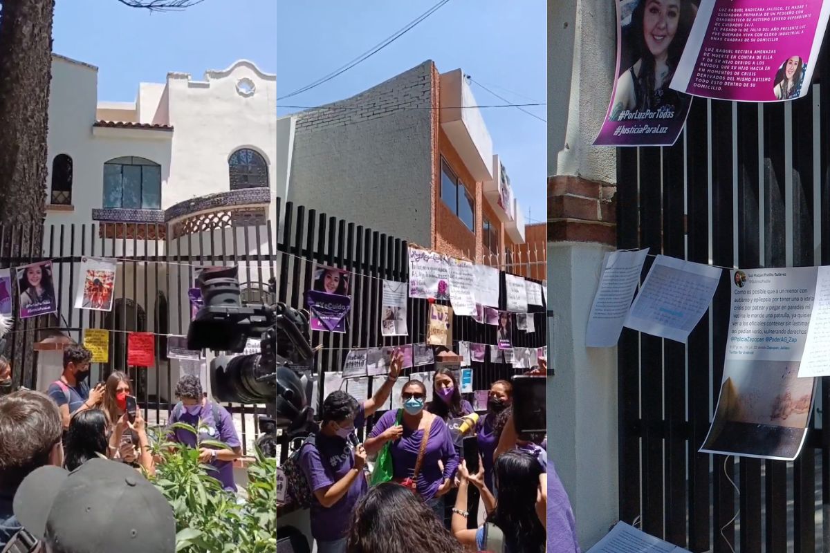 Foto:Captura de pantalla|Salen a las calles a marchar para exigir justicia en memoria de Luz Raquel