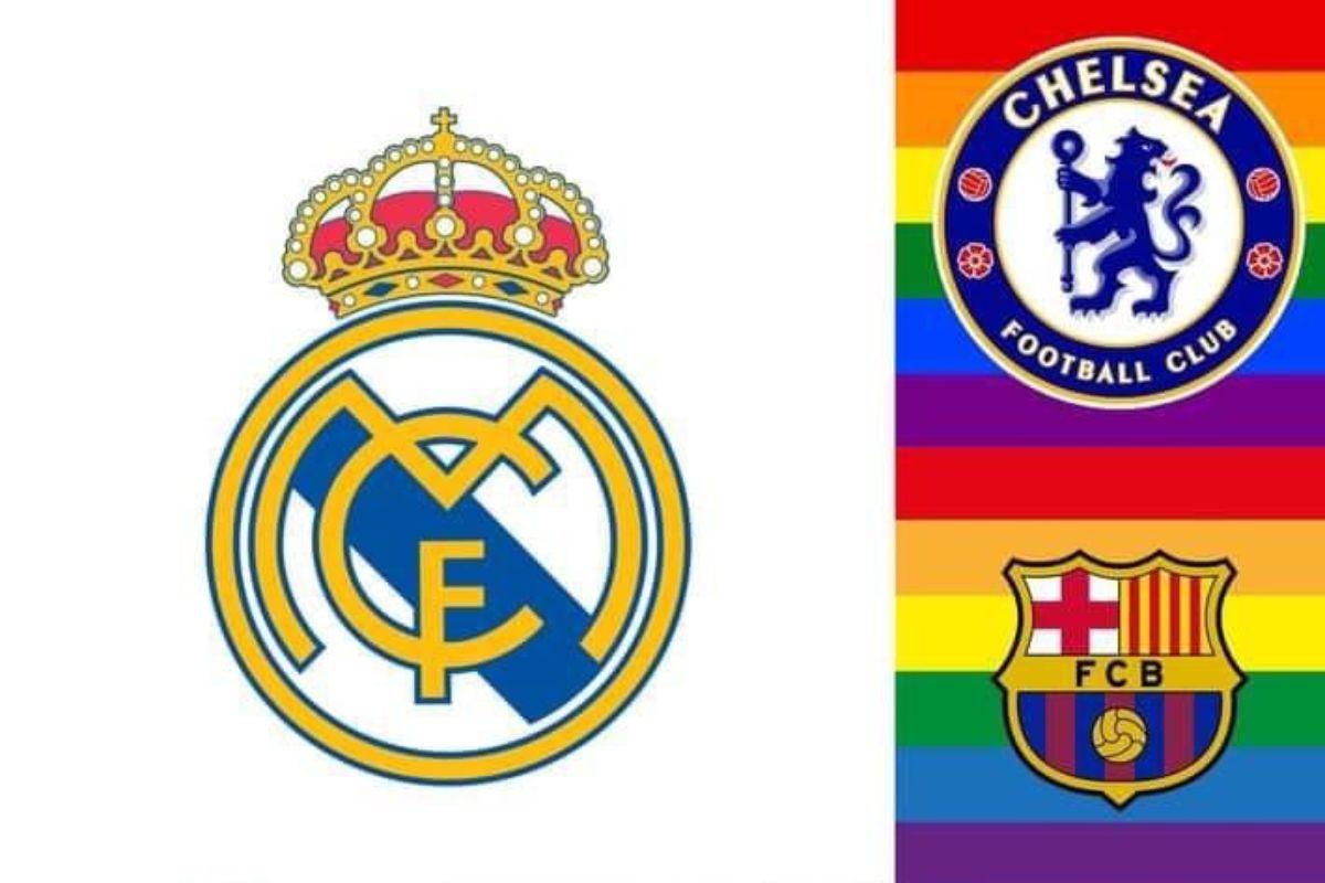 Foto:Twitter/@CarlRamirezA|El Real Madrid podría ser sancionado por no portar la bandera LGBT