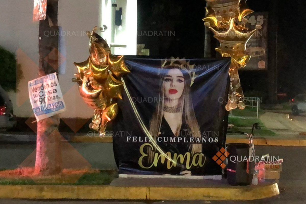 Festejan cumpleaños de Emma Coronel en las calles de Culiacán