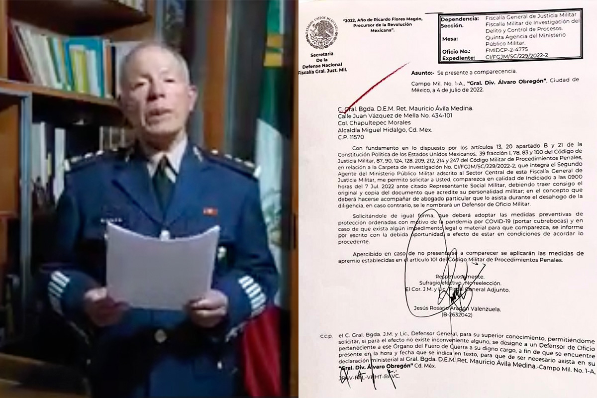 Fiscalía Militar cita a comparecer a general en retiro que critica al Gobierno de la 4T