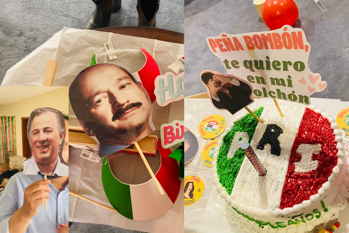 Foto: Twitter/ @LaMala C | ¿Peña Nieto, Salinas de Gortari y Meade? Joven celebro su cumpleaños con temática del PRI