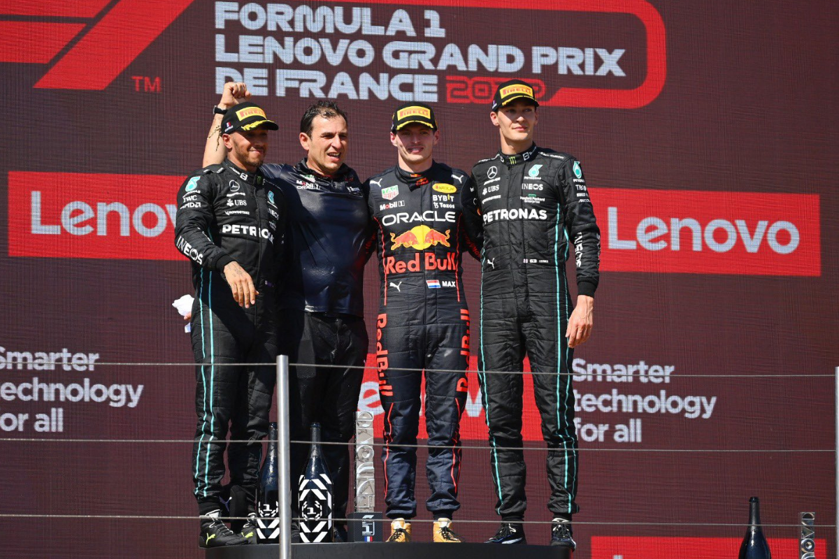 Foto: Twitter/ @F1 | Verstappen gana el gran premio de Francia y Mercedes logra un doble podio; Checo termina cuarto