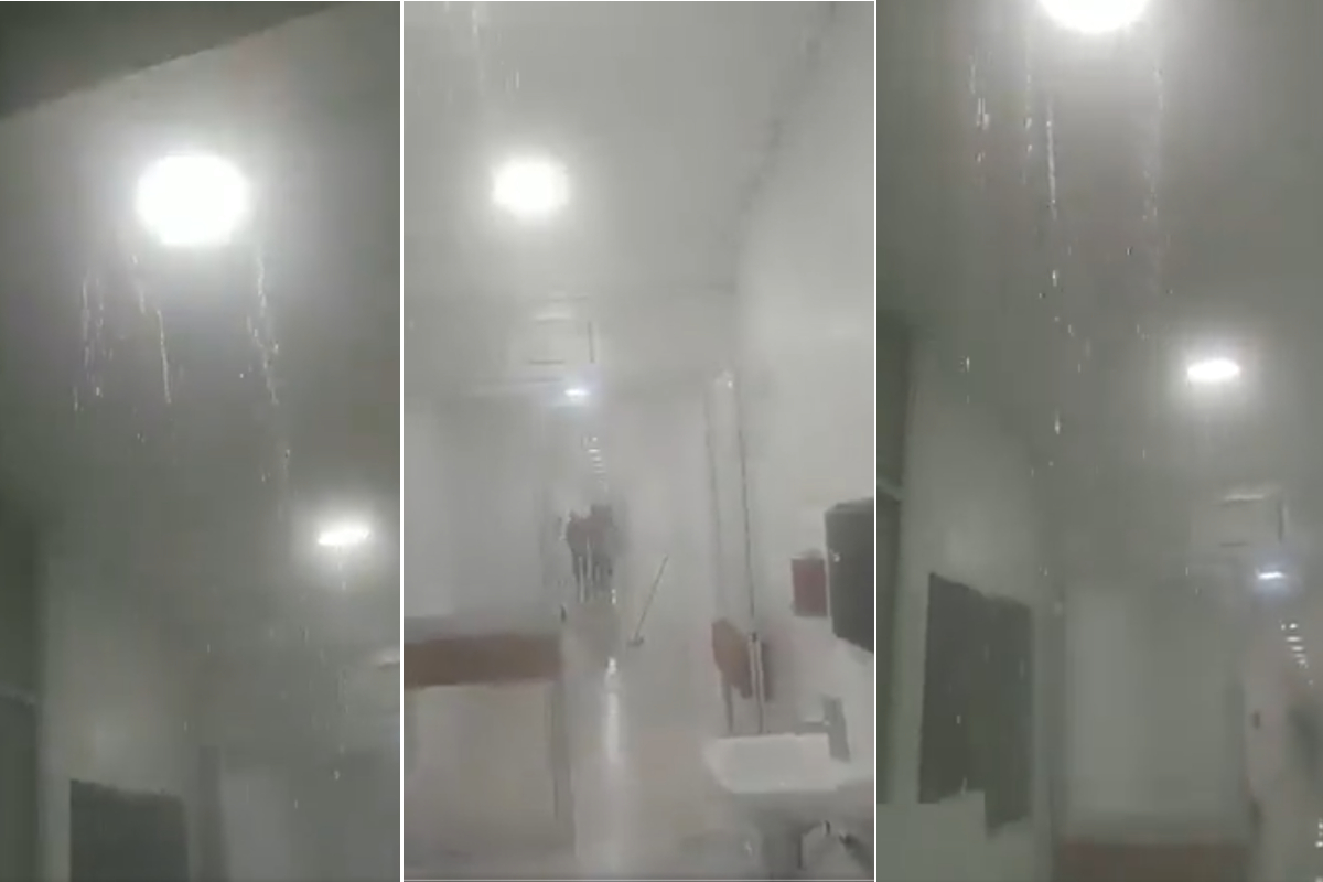 Falla en tuberías provoca fuga de agua en el Hospital, tras inauguración.