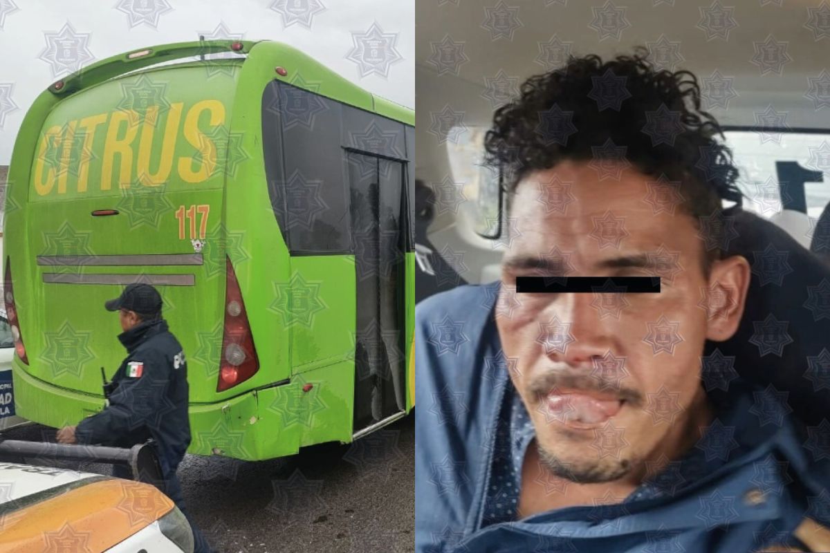 Foto:Guardia Civil de Tecámac|¡Insólito! Ladrón se roba camión de pasajeros en CDMX y es detenido en Edomex