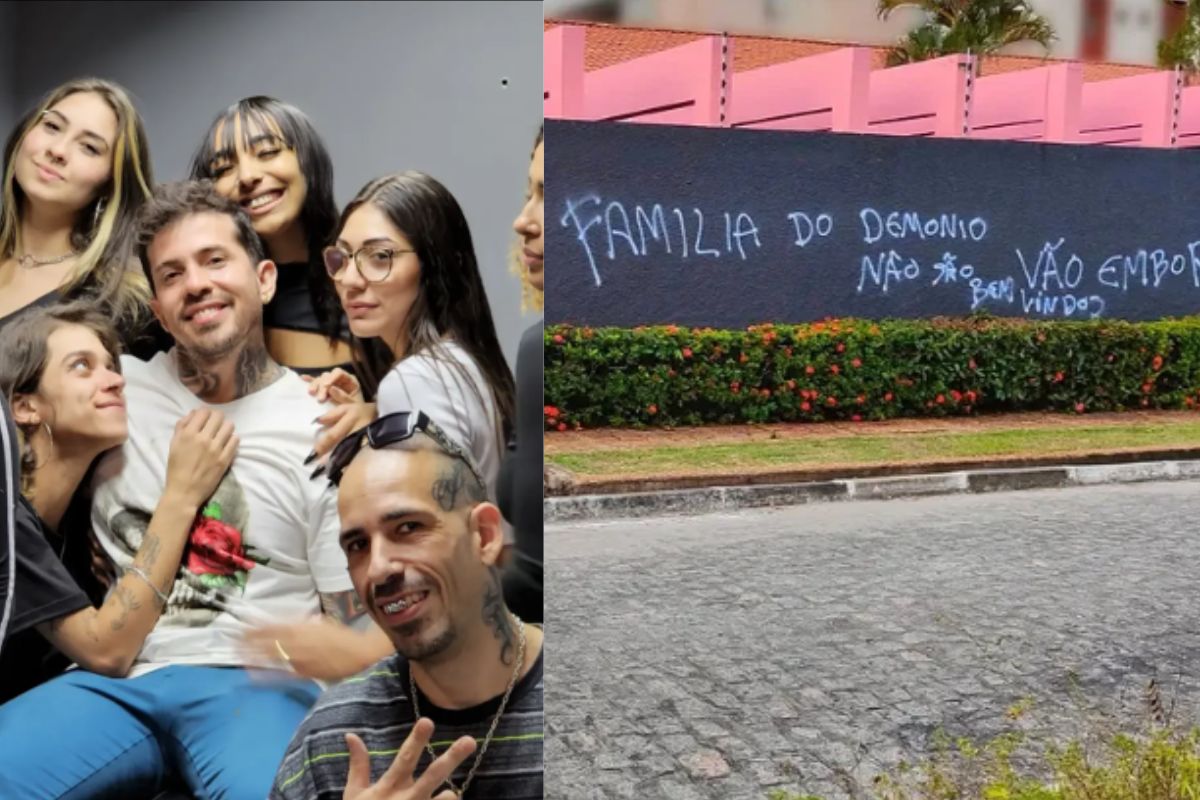 Foto:Instagram/@arthurourso|“Familia del demonio” Pintan la pared de la casa de modelo que se casó con 8 mujeres